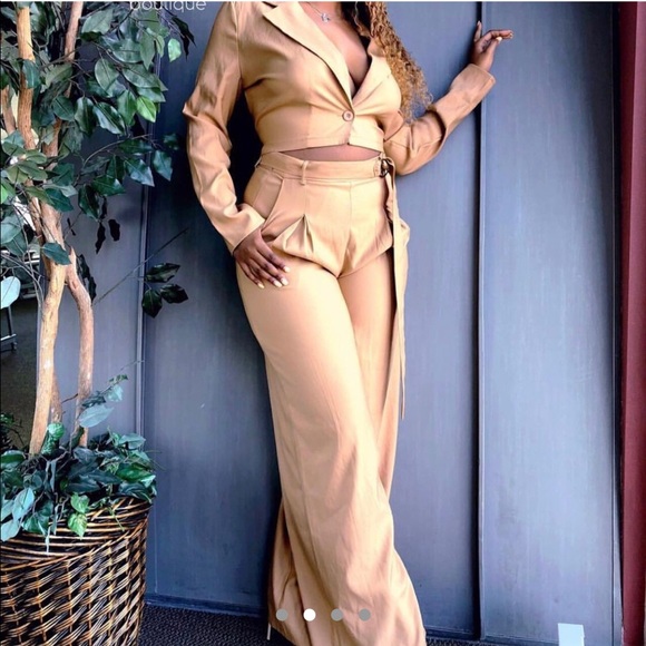 Camel brown two piece set - Picture 2 of 4